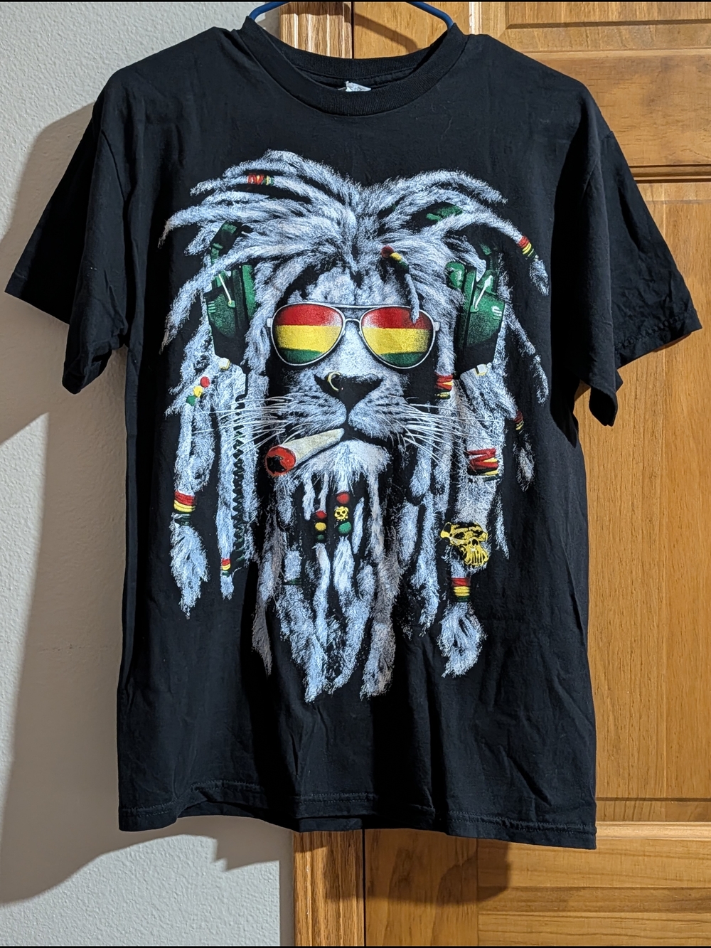 Black Lion Rasta Graphic Short Sleeve Tee